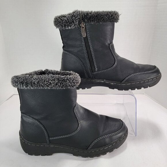 Khombu Addison Womens 6 Black Memory Foam Water Repellent‎ Winter Vegan Boots - Picture 1 of 10